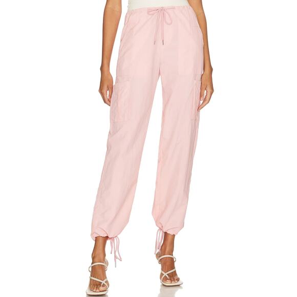 Superdown Pink Cargo Pant XL Baggy Slouchy Drawstring Streetwear Revolve $78 NEW - Picture 1 of 9